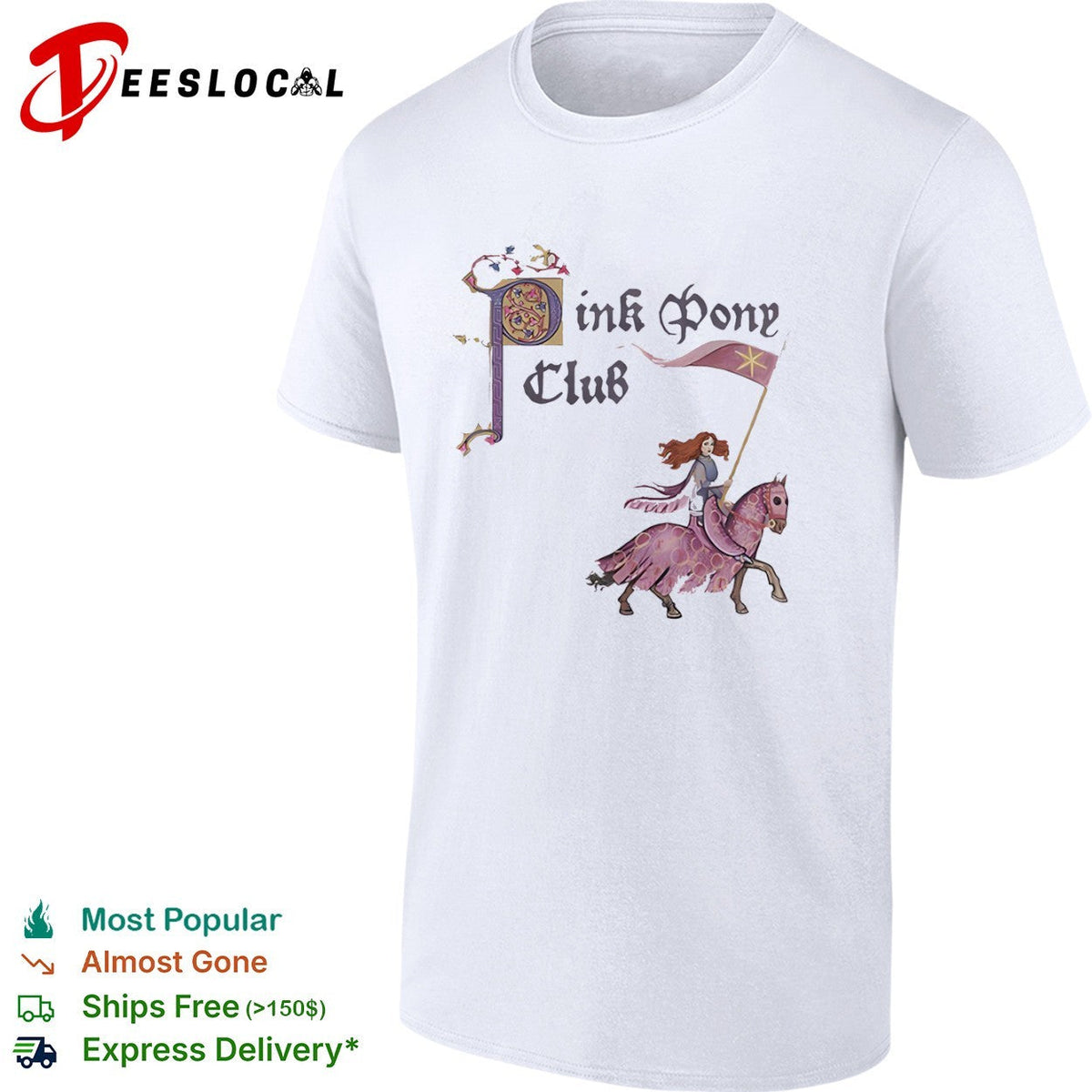 Pink Pony Club Medieval Knight shirt Unisex