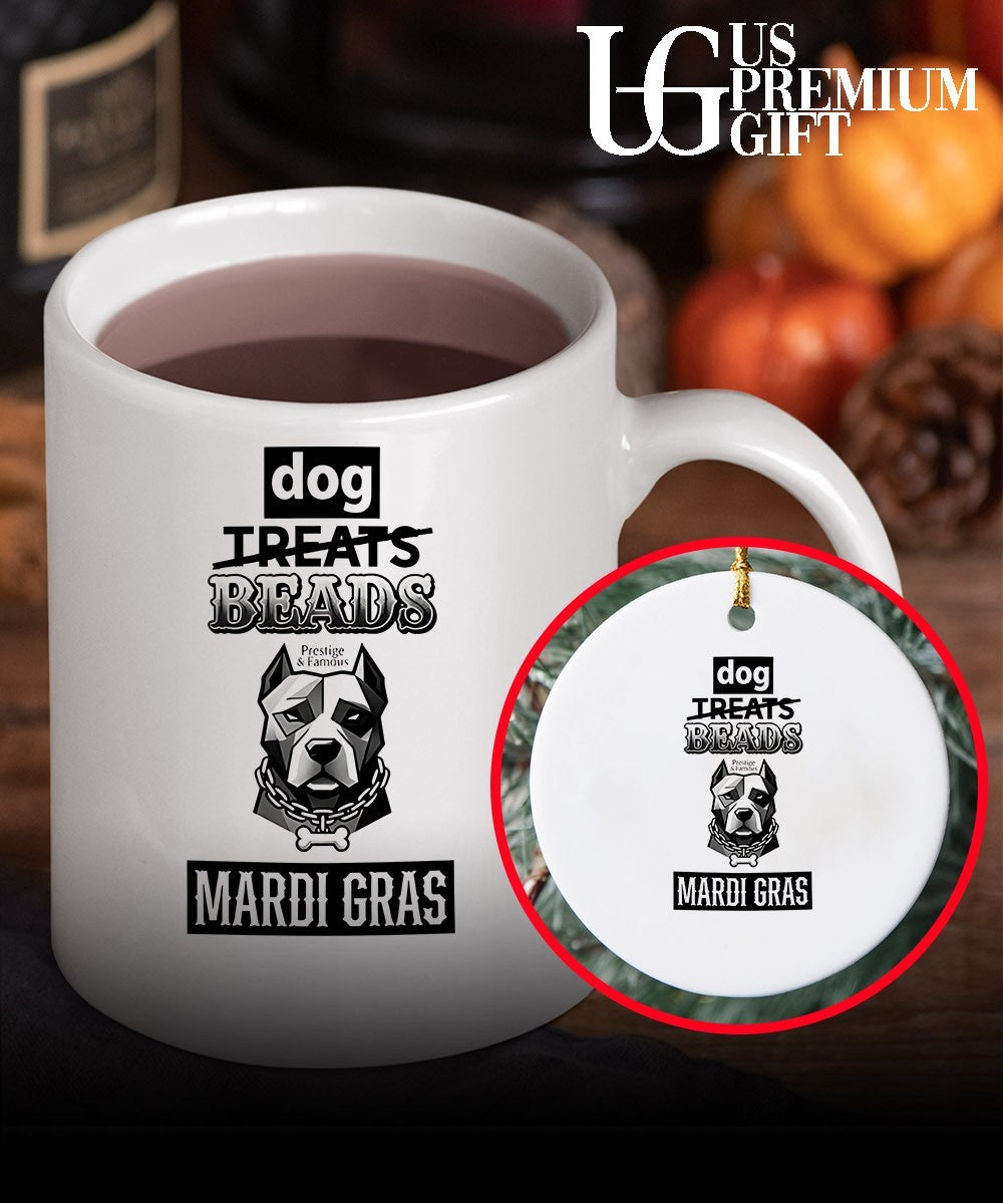 Pit Bull Dog Treats Beads Mardi Gras shirt Unisex