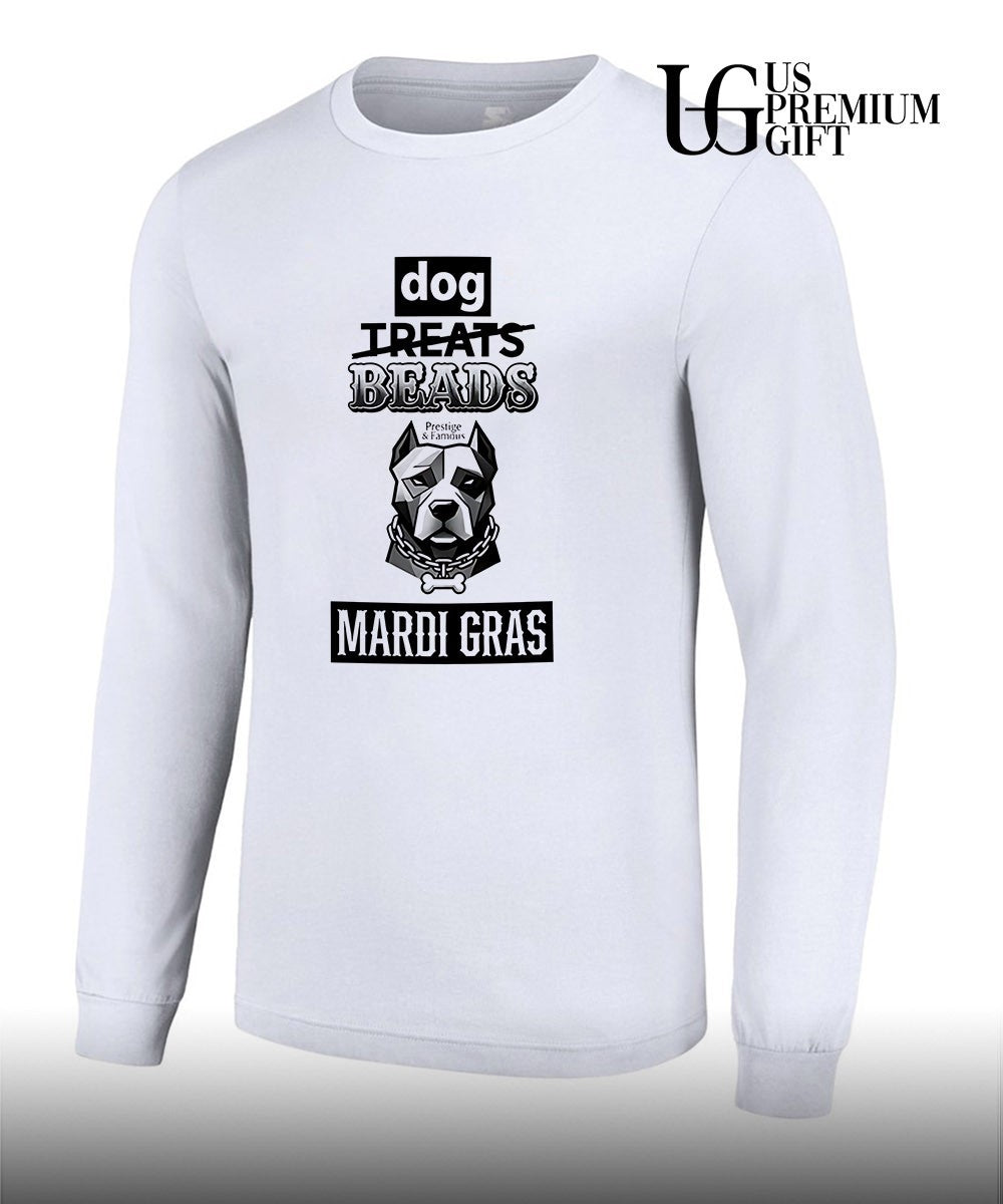 Pit Bull Dog Treats Beads Mardi Gras shirt Unisex