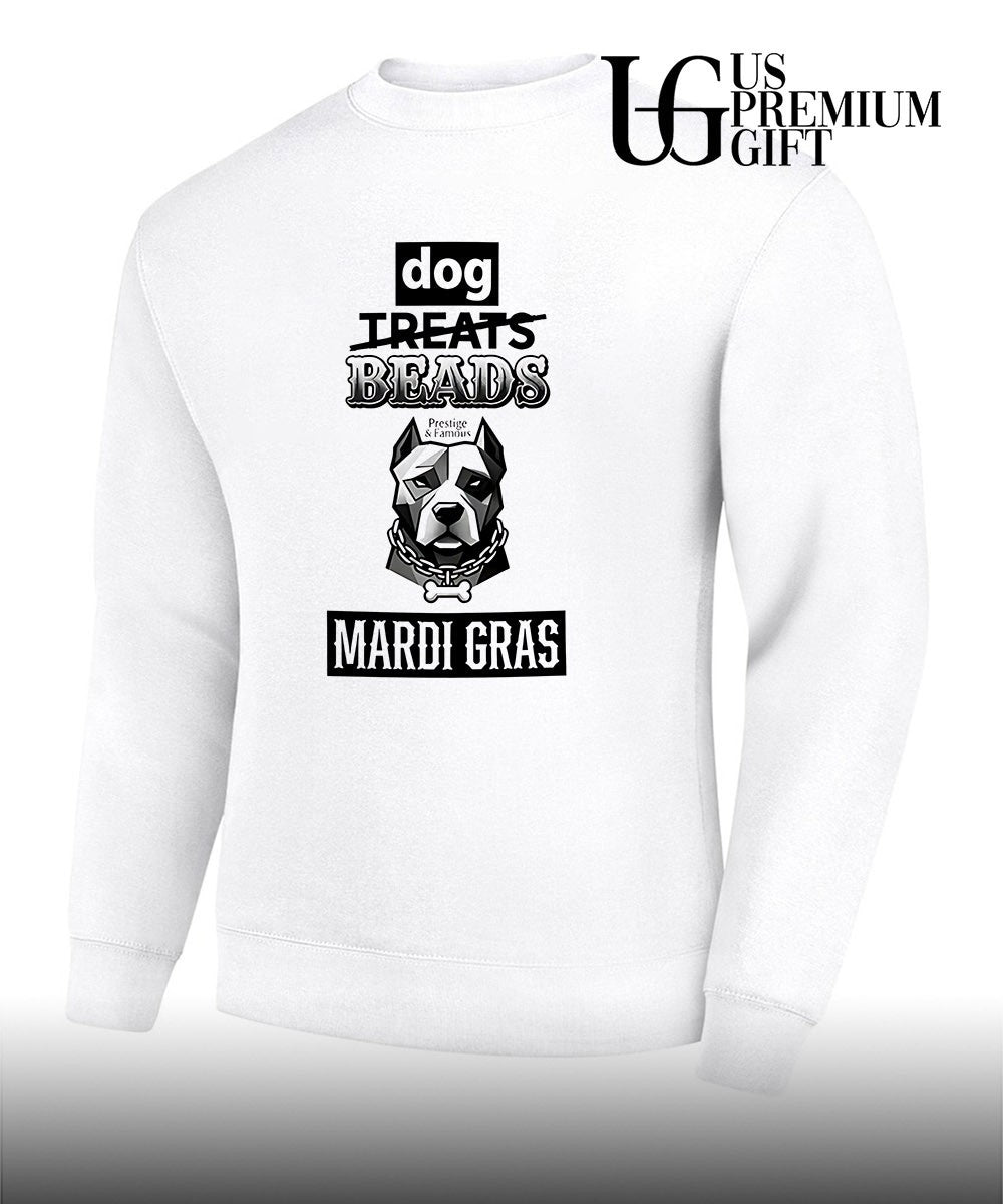 Pit Bull Dog Treats Beads Mardi Gras shirt Unisex
