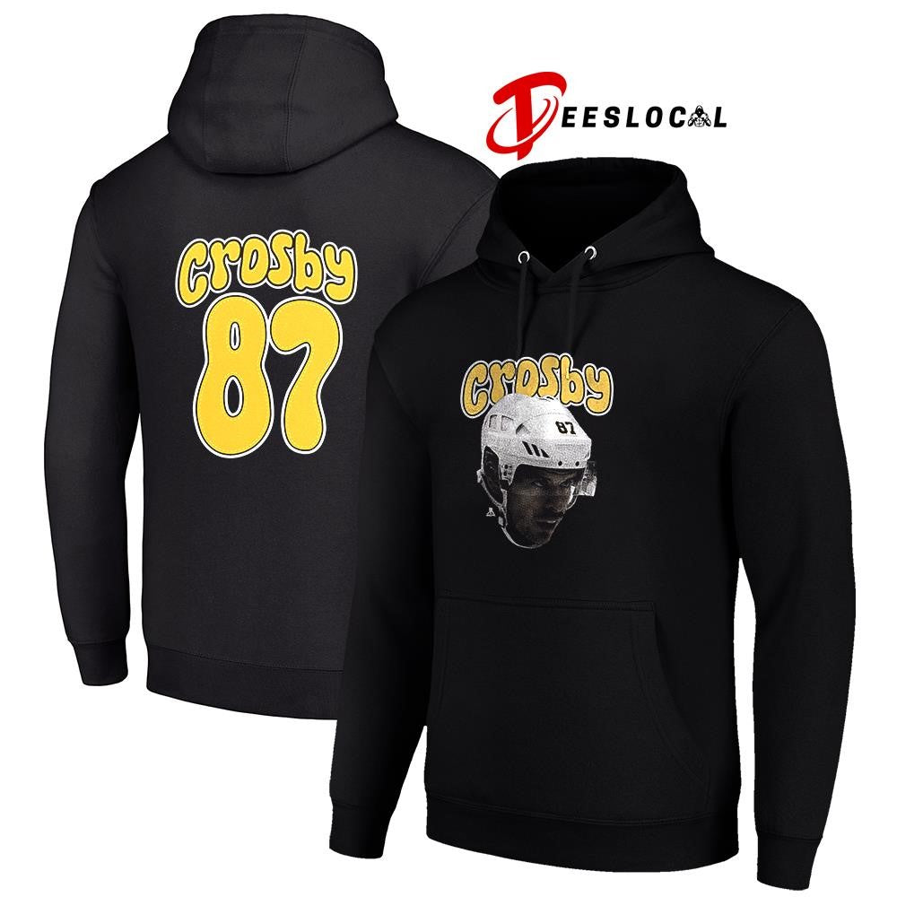 Pittsburgh Penguins Sidney Crosby portrait name and number shirt Unisex