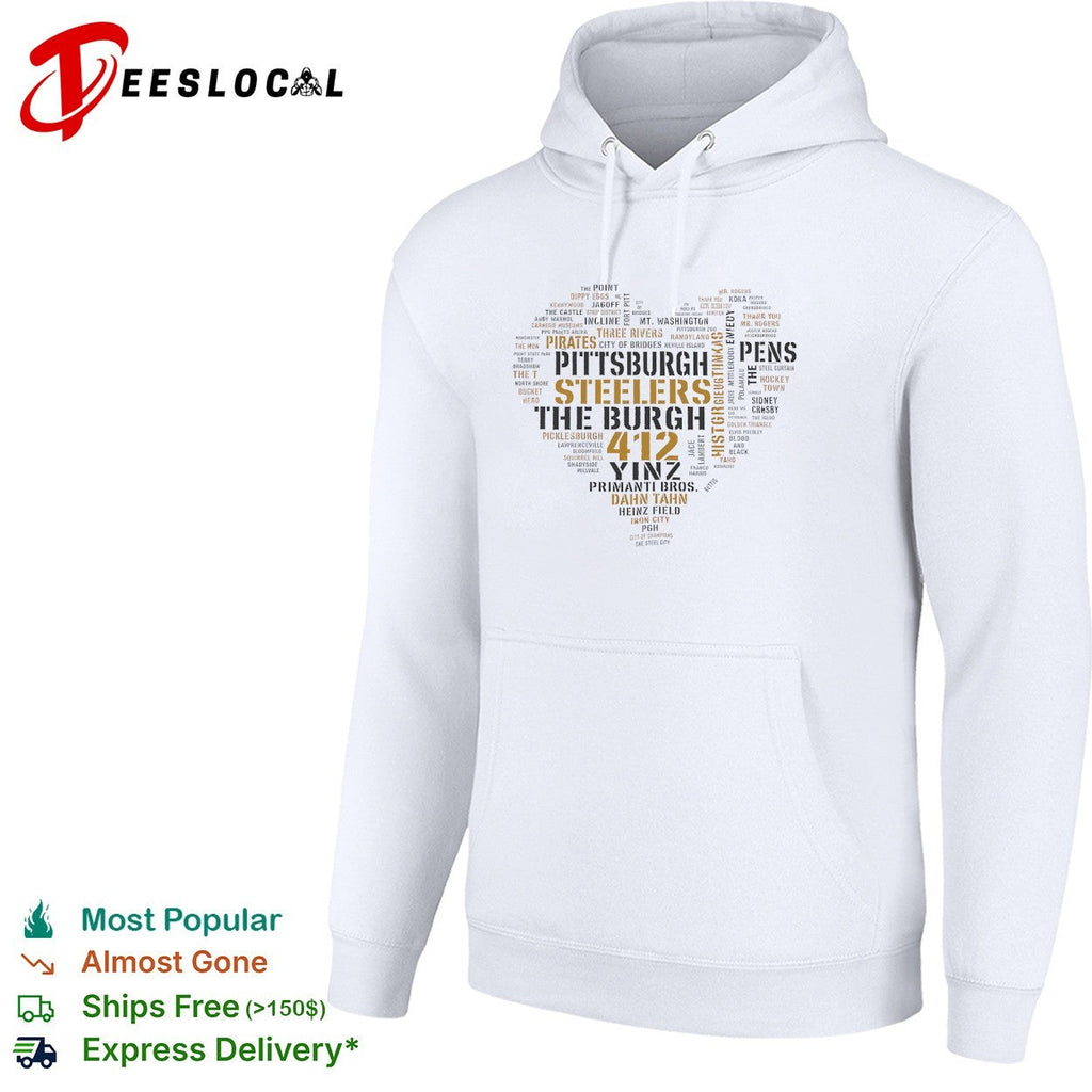 Pittsburgh heart word cloud shirt Unisex