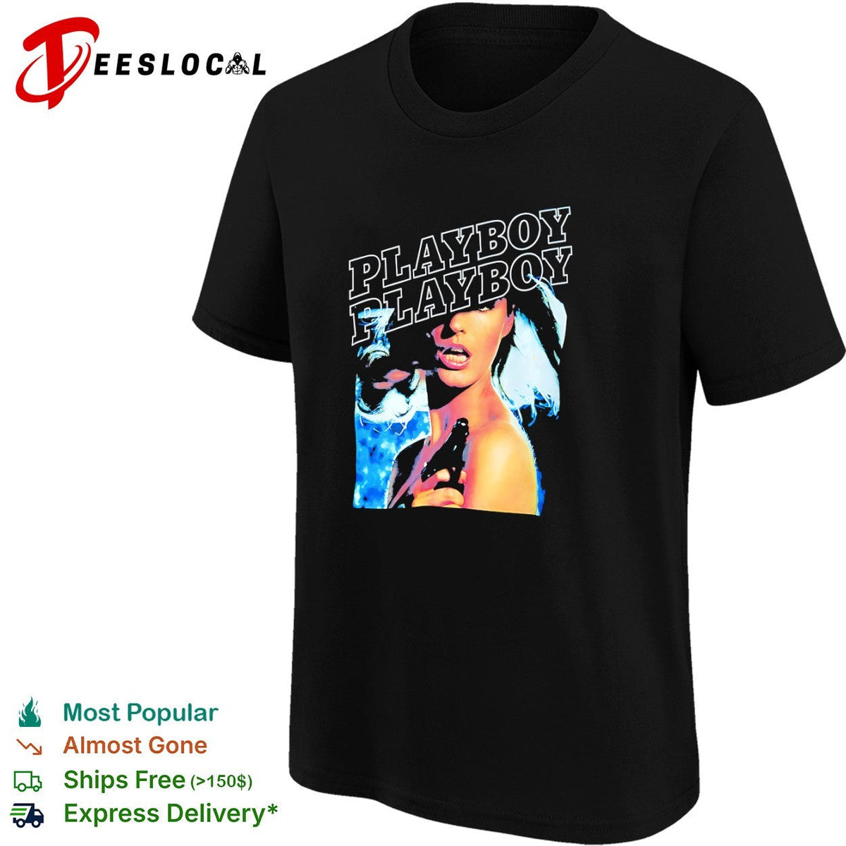 Playboy Pamela Anderson Gun shirt Unisex