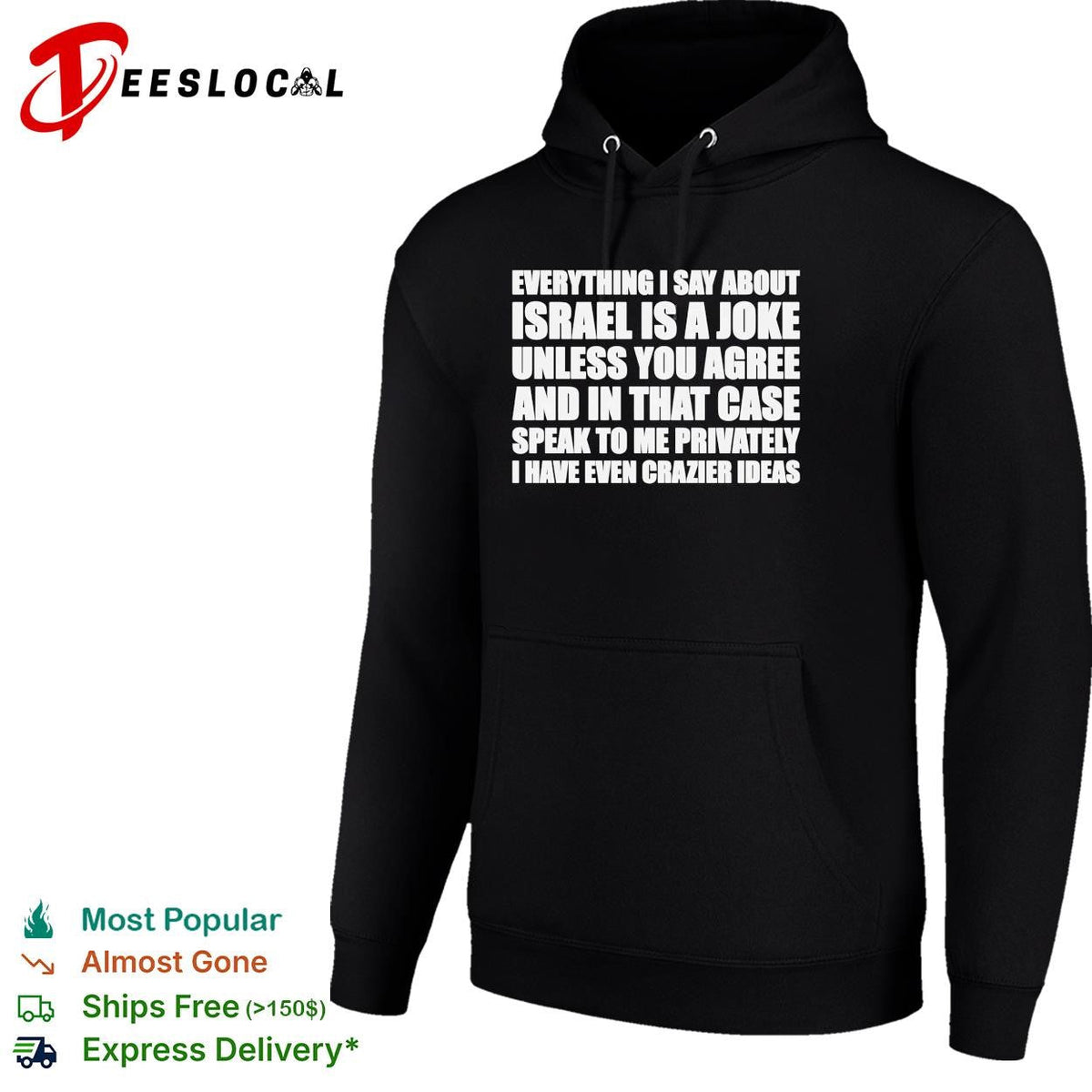 Political comedy bold text dark humor satirical statement shirt Unisex