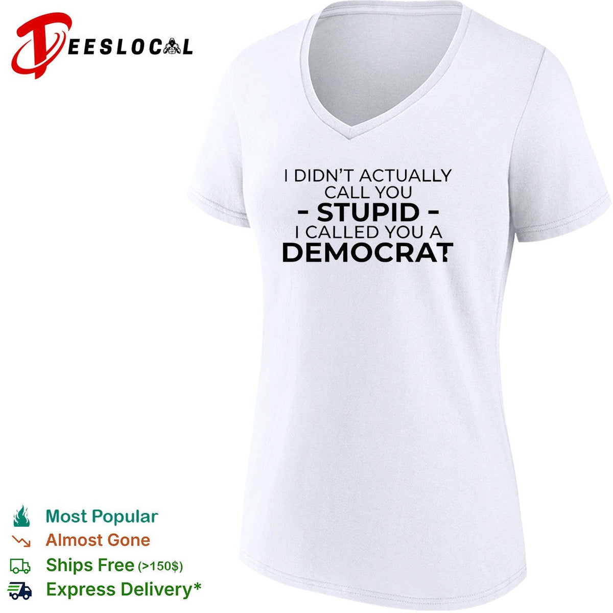 Political party humor bold text statement graphic shirt Unisex