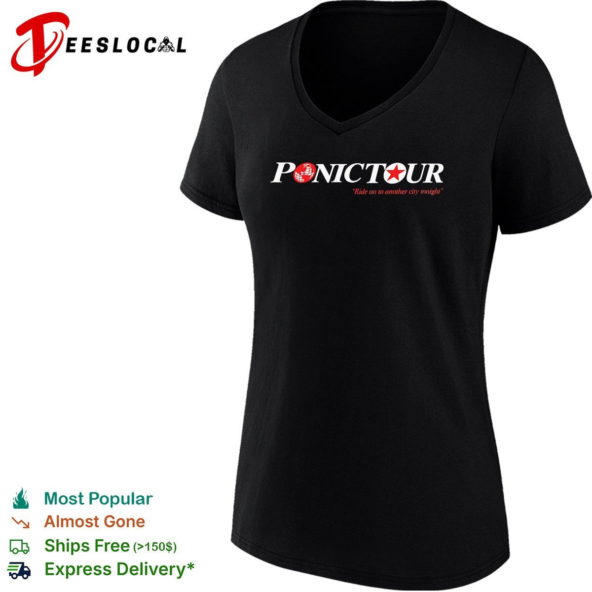 Ponic Tour ride on to another city tonight shirt Unisex