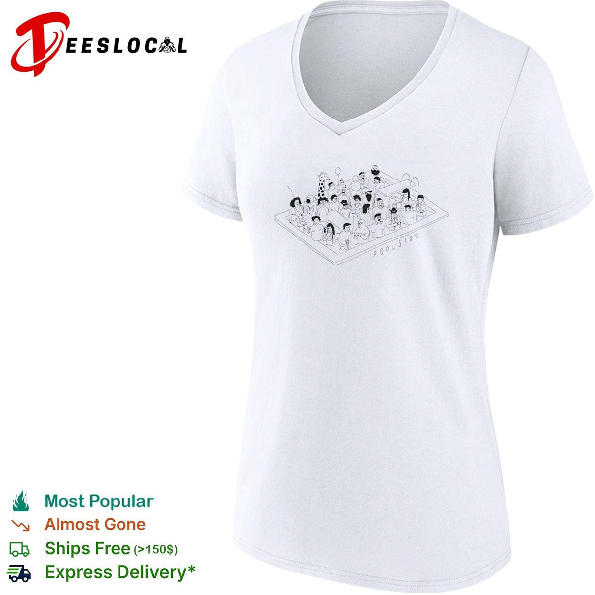 Poolside human and animal shirt Unisex