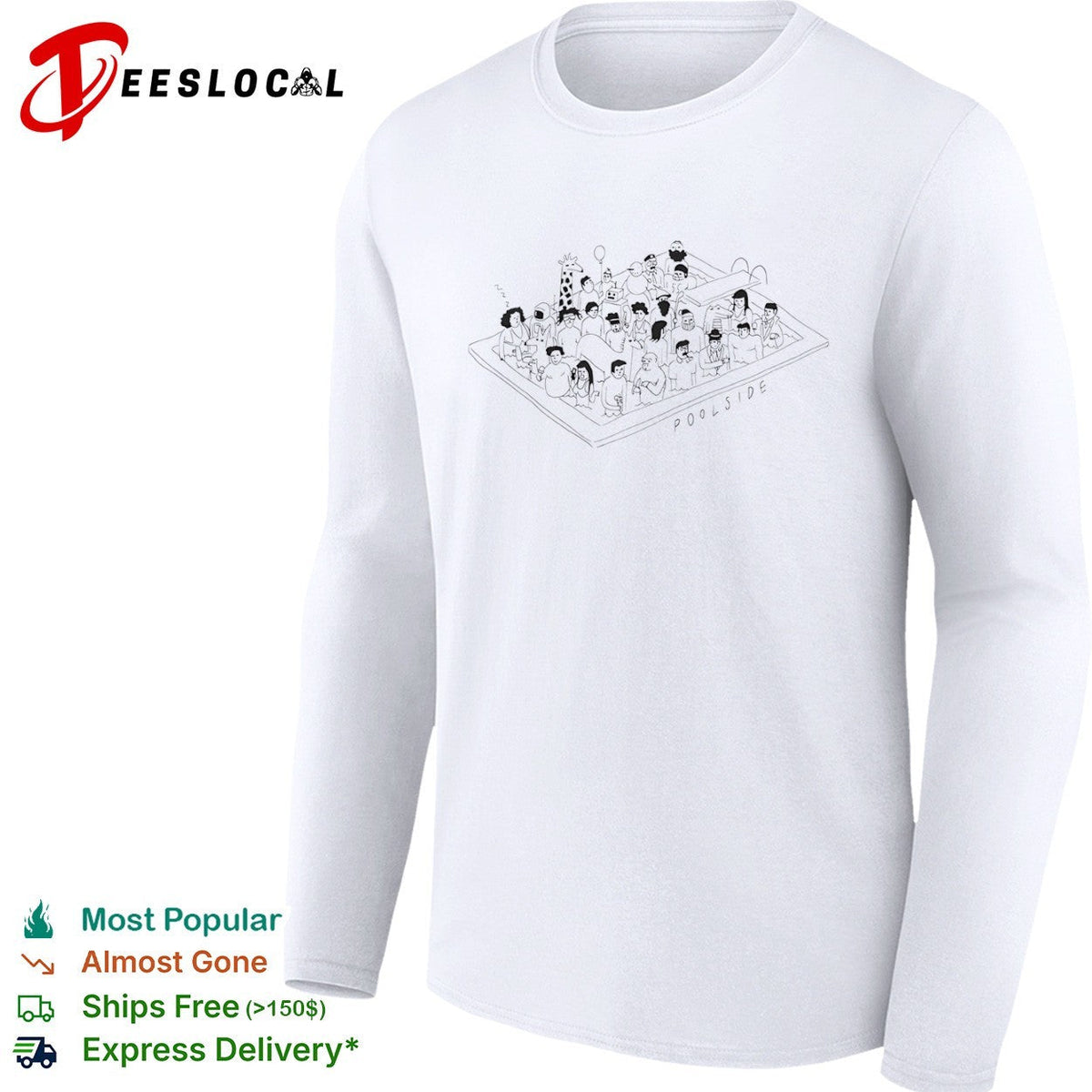 Poolside human and animal shirt Unisex