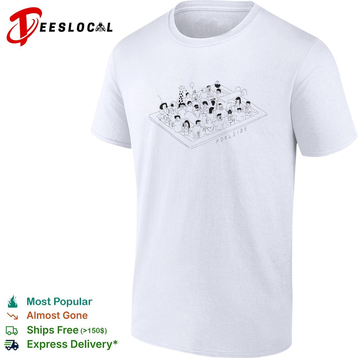 Poolside human and animal shirt Unisex