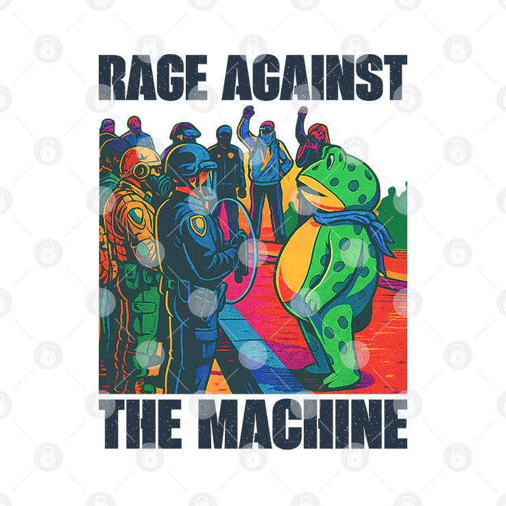 Portland Frog Anti-ICE Rage Against The Machine Shirt Unisex