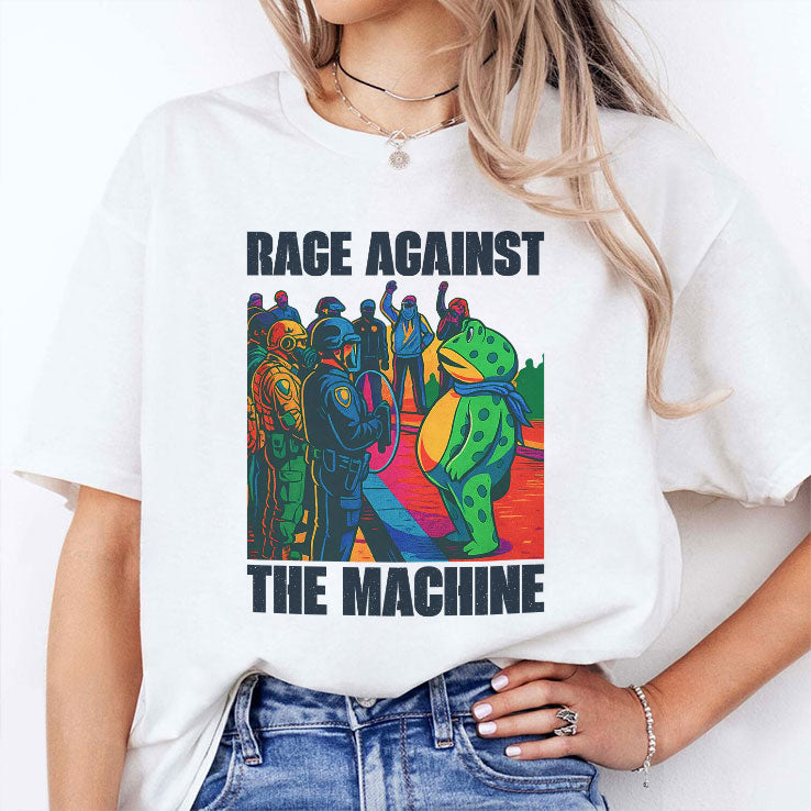 Portland Frog Anti-ICE Rage Against The Machine Shirt Unisex