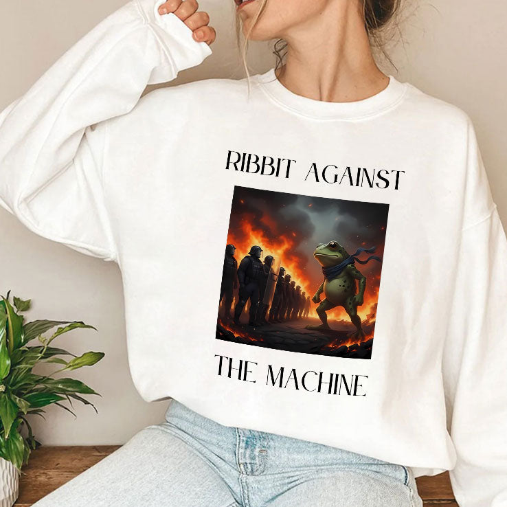 Portland Frog Protest Ribbit Against The Machine Shirt Unisex