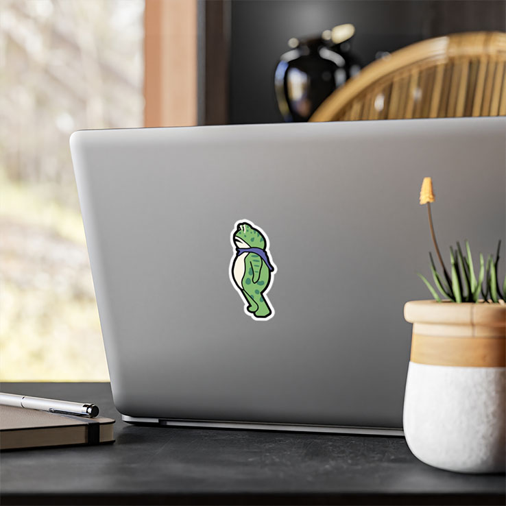 Portland Frog Protester Sticker Unisex