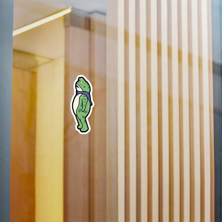 Portland Frog Protester Sticker Unisex