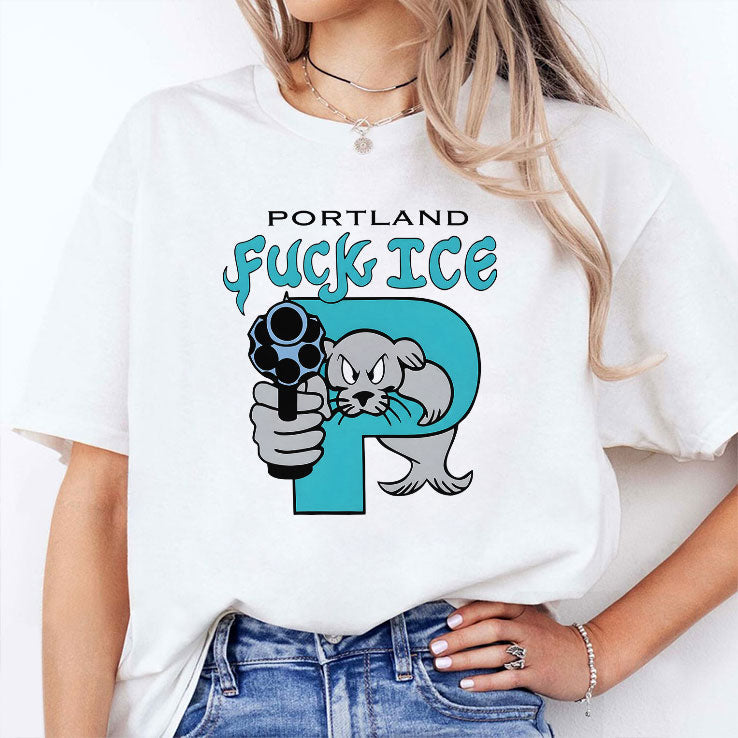 Portland Fuck ICE T Shirt Unisex