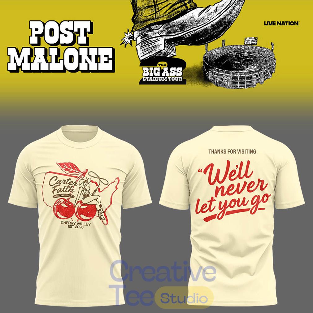 Post Malone The BIG ASS Stadium Tour 2026 Shirt Unisex