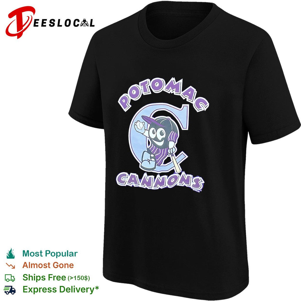 Potomac Cannons Baseball Minor League Team Logo Mascot Character shirt Unisex