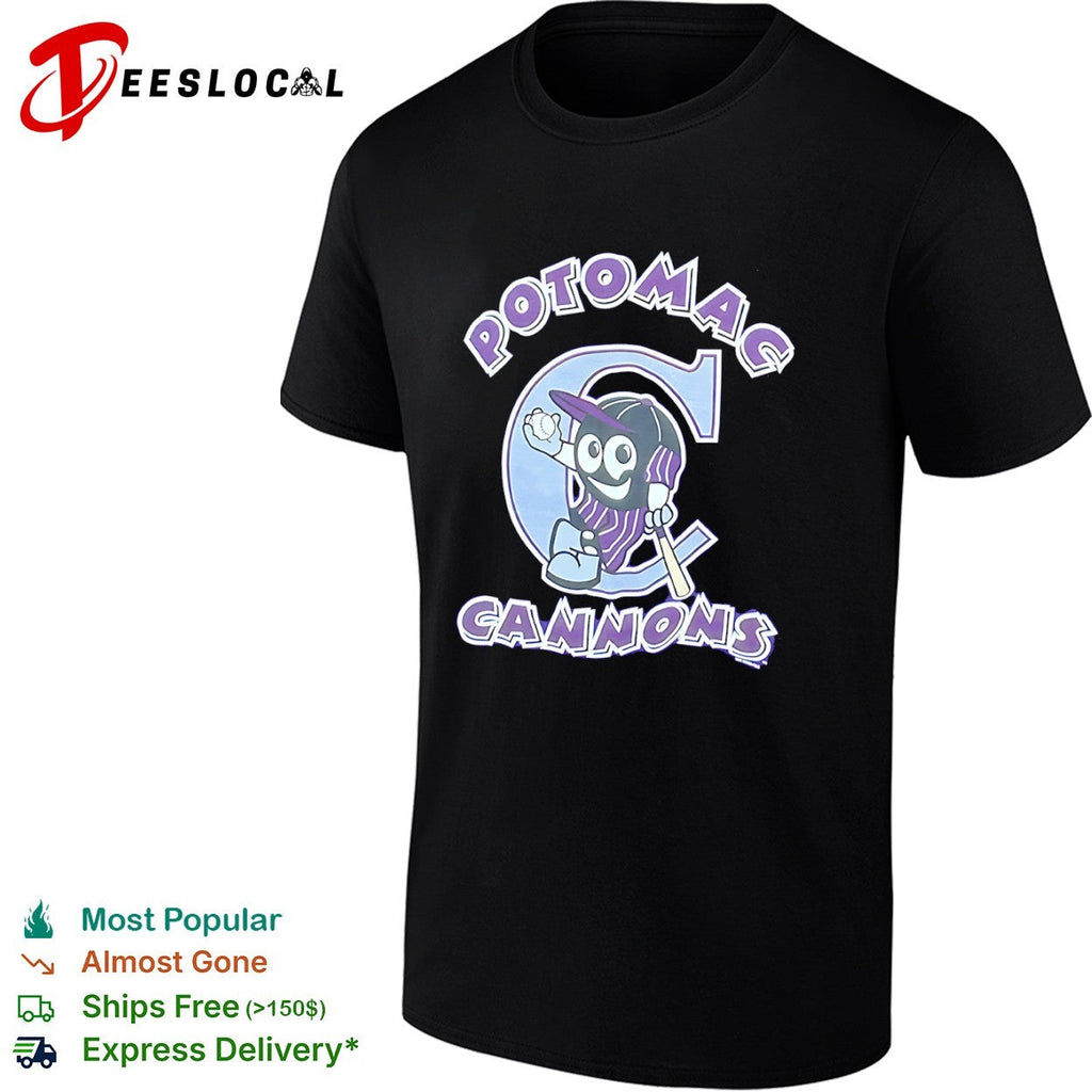 Potomac Cannons Baseball Minor League Team Logo Mascot Character shirt Unisex