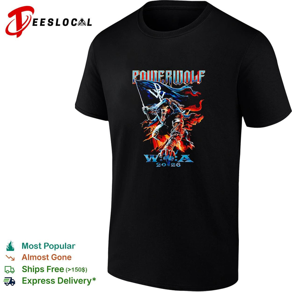 Powerwolf Wacken Open Air 2026 Festival Wacken Germany 1 August 2026 shirt Unisex