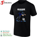 Blue Lock Isagi Yoichi silhouette kicking soccer ball illustration poster shirt Unisex