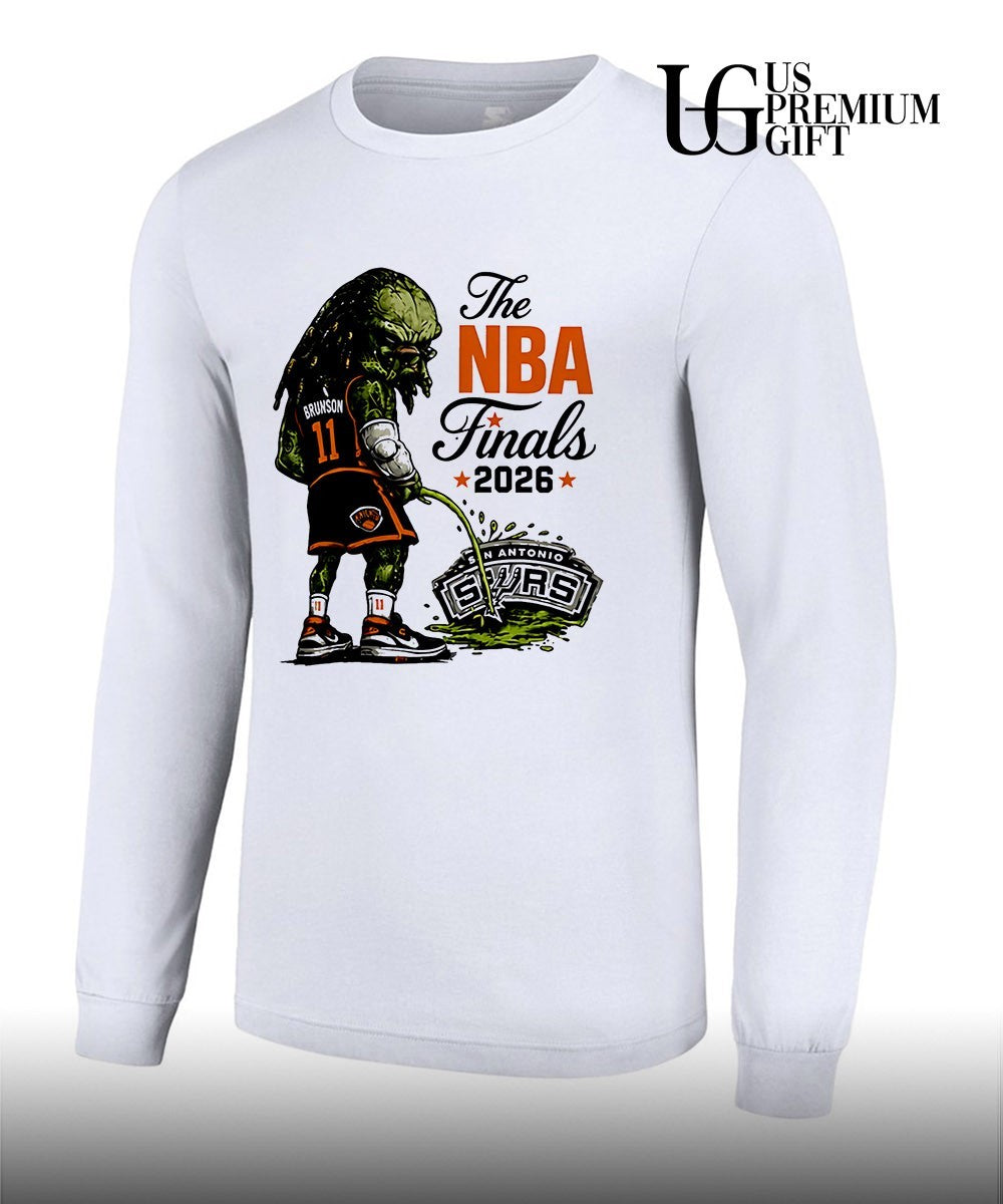 Predator Jalen Brunson peeing on San Antonio Spurs Finals 2026 cartoon shirt Unisex