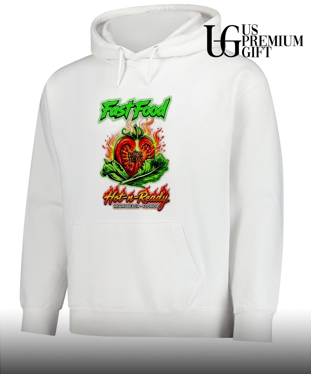 Prestige Famous Fast Food Hot n Ready Miami Beach Florida tomato lettuce shirt Unisex