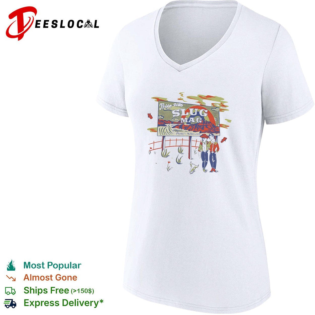 Pride 2026 Slug Mag protect trans lives desert cowboy rodeo Western culture shirt Unisex