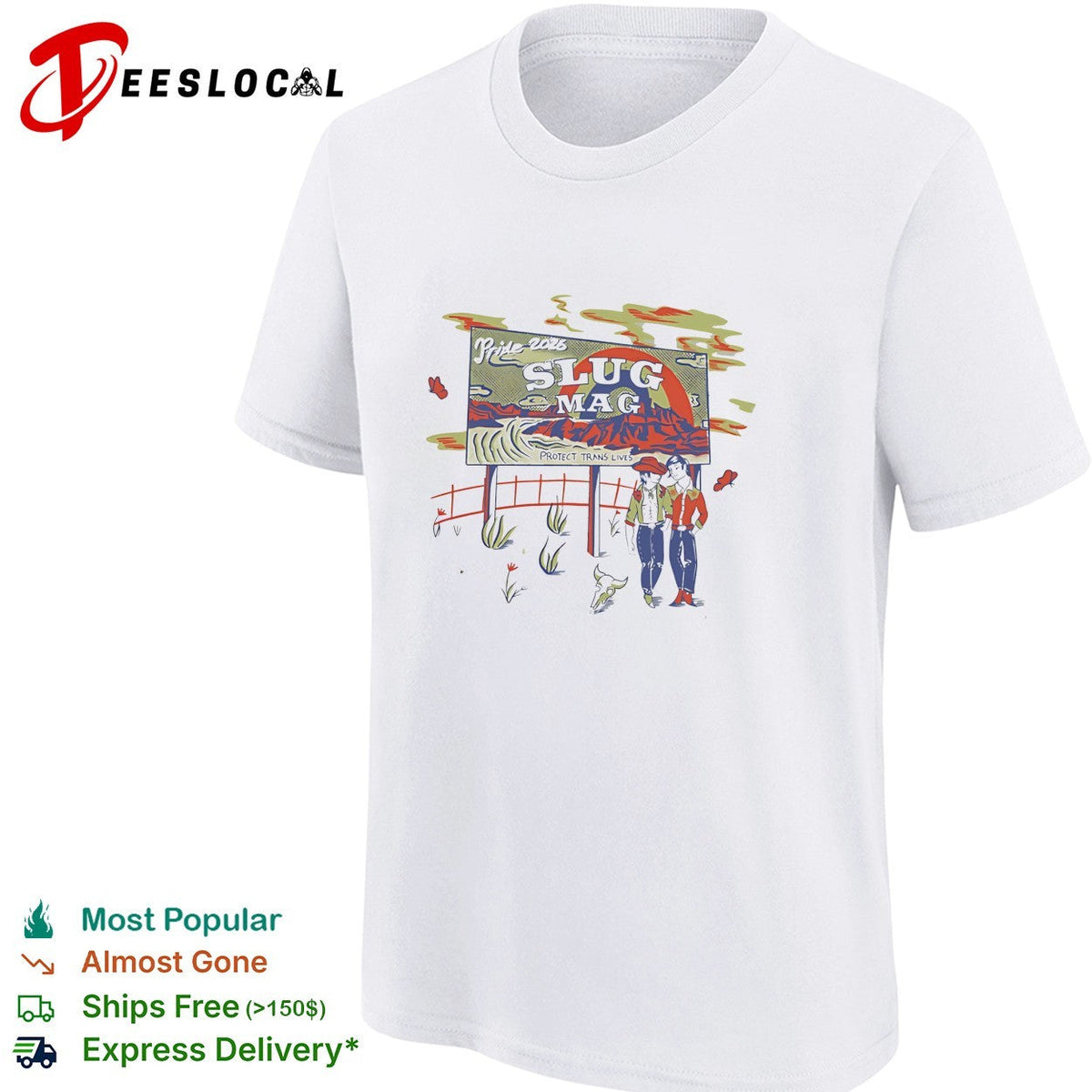 Pride 2026 Slug Mag protect trans lives desert cowboy rodeo Western culture shirt Unisex