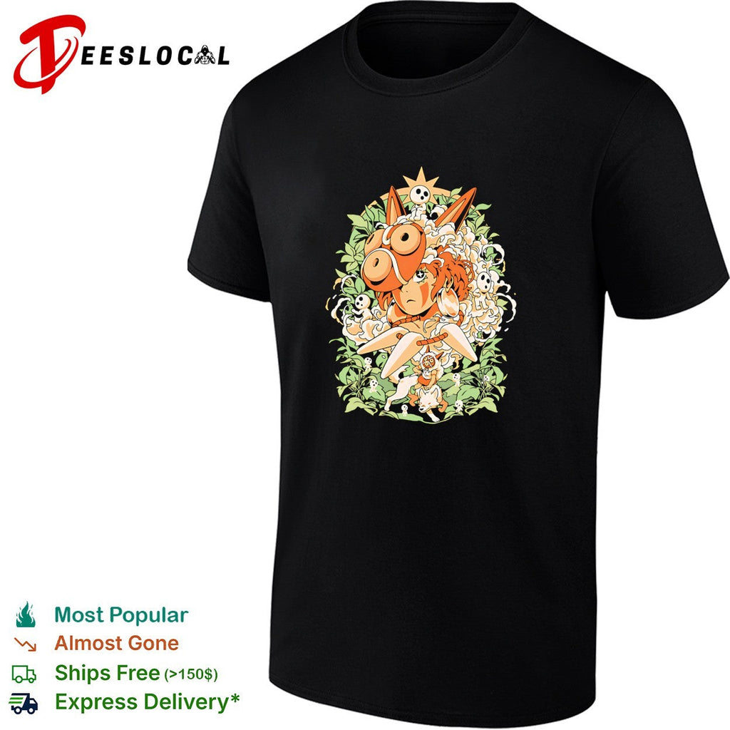 Princess Mononoke San and Moro Studio Ghibli Forest Spirit Hayao Miyazaki shirt Unisex