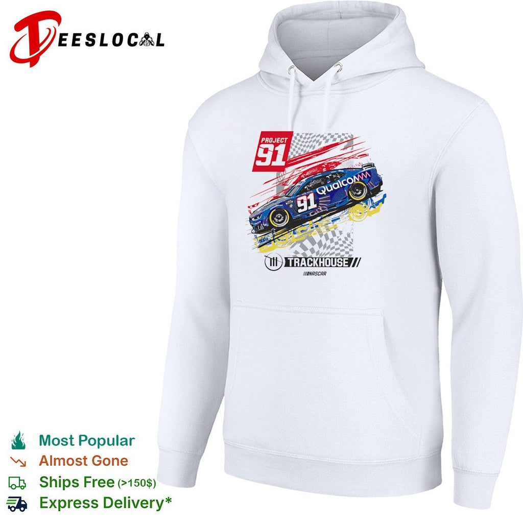 Project 91 Trackhouse Racing Qualcomm Nascar Chevrolet Camaro number 91 race shirt Unisex
