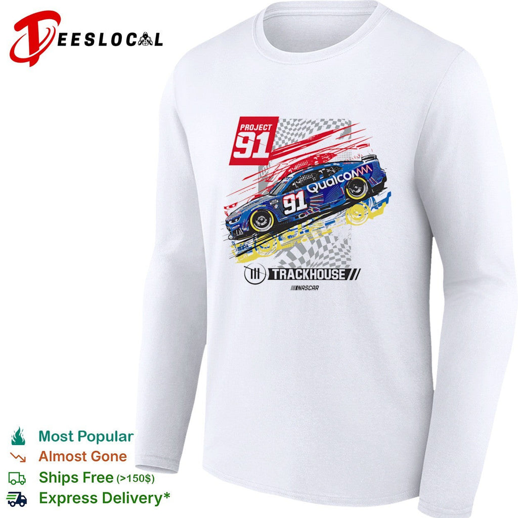 Project 91 Trackhouse Racing Qualcomm Nascar Chevrolet Camaro number 91 race shirt Unisex