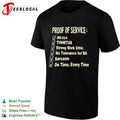 Proof of service dd 214 tinnitus strong work ethic no tolerance for bs sarcasm shirt Unisex