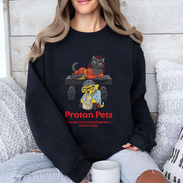 Proton Pets Dogs And Cats Living Together Mass Caring Shirt Unisex