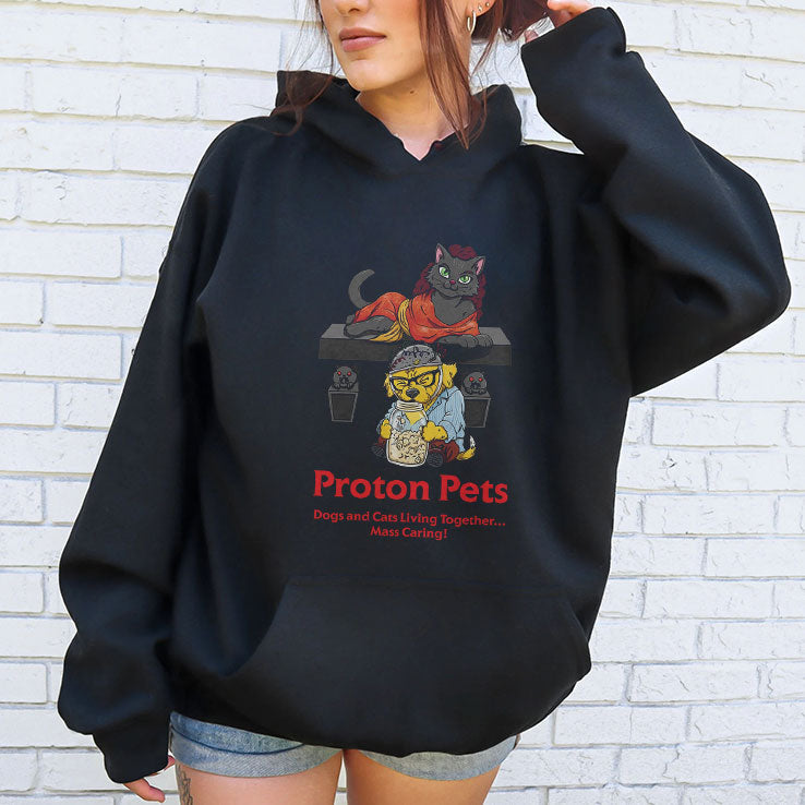 Proton Pets Dogs And Cats Living Together Mass Caring Shirt Unisex