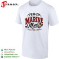 Proud Marine Mom honor courage commitment eagle emblem patriotic art shirt Unisex