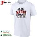 Proud Marine Mom honor courage commitment eagle emblem patriotic version two art shirt Unisex