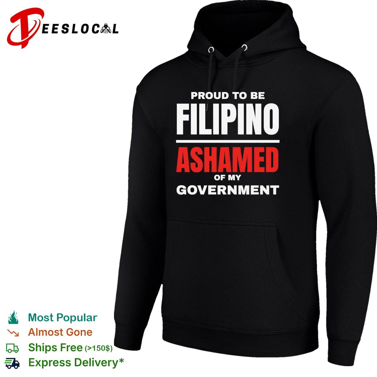 Proud to be Filipino Ashamed of my Government shirt Unisex