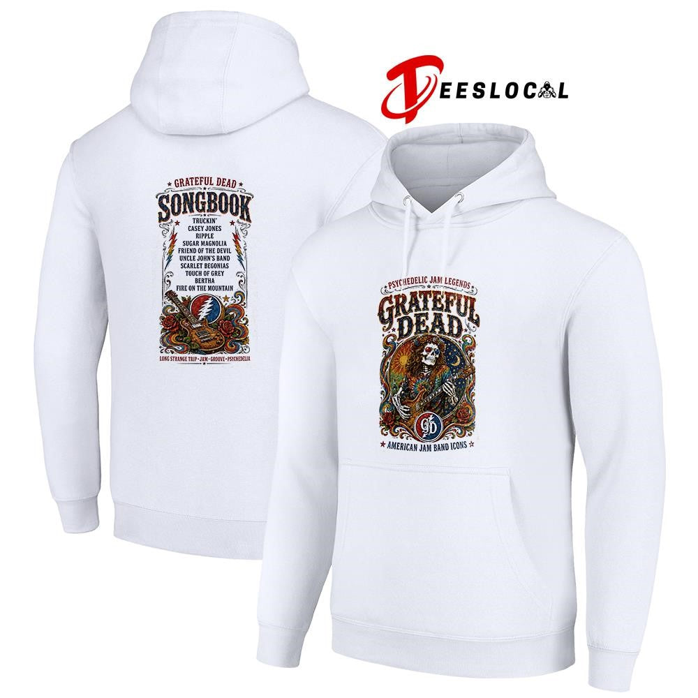 Psychedelic Jam legends Grateful Dead Americon Jam band icons skeleton shirt Unisex
