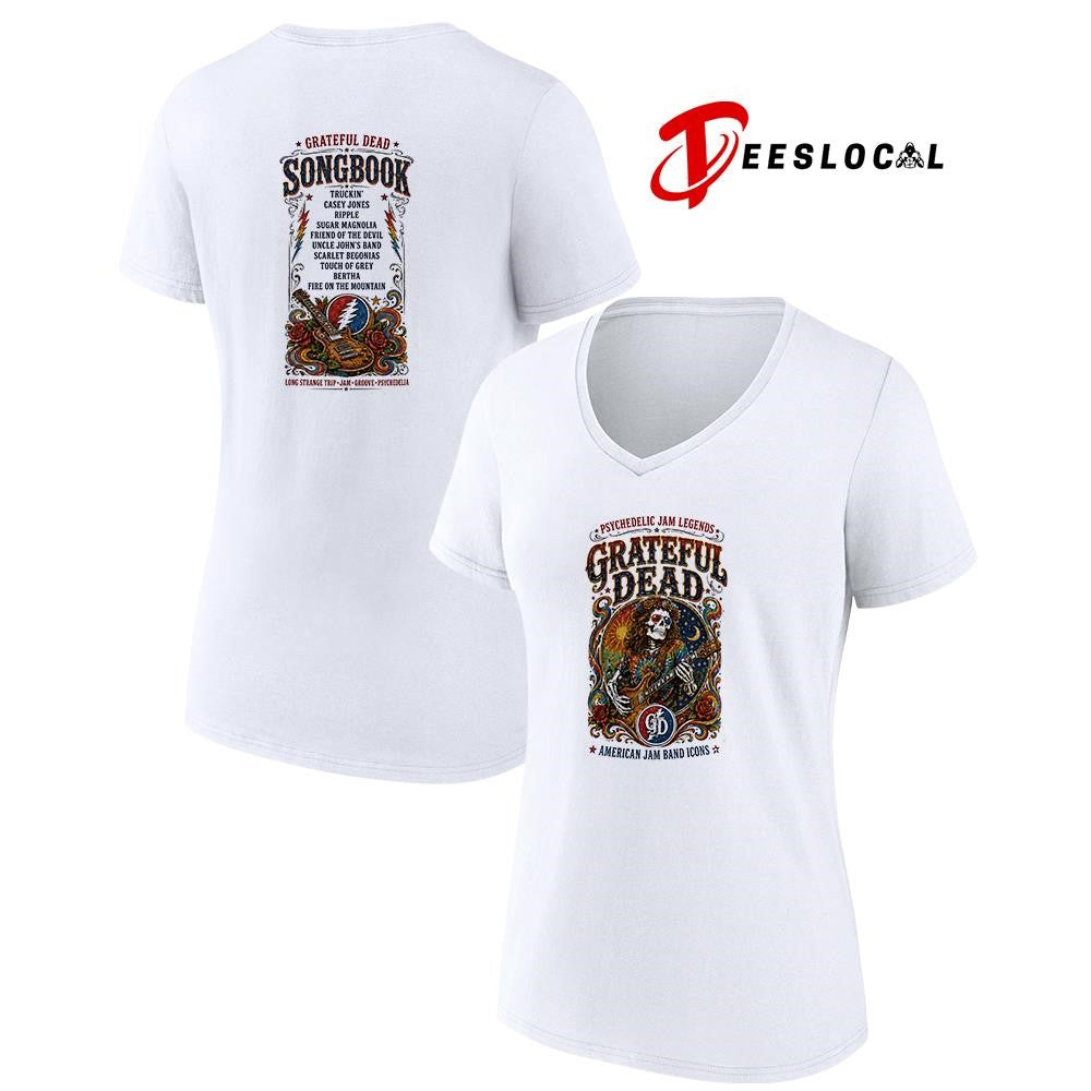 Psychedelic Jam legends Grateful Dead Americon Jam band icons skeleton shirt Unisex