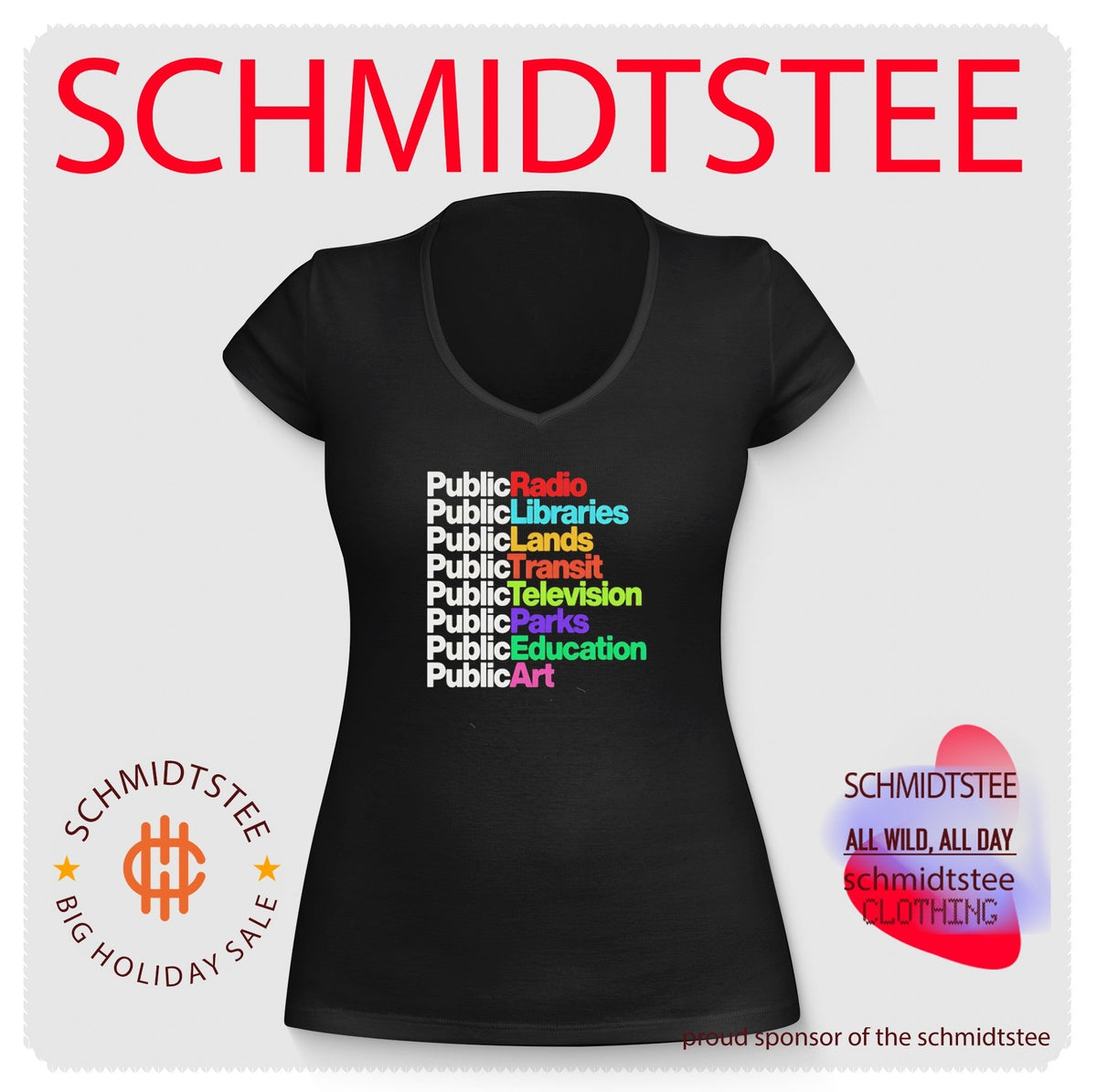 Public Radio Libraries Lands Transit Television Parks Education Art shirt Unisex