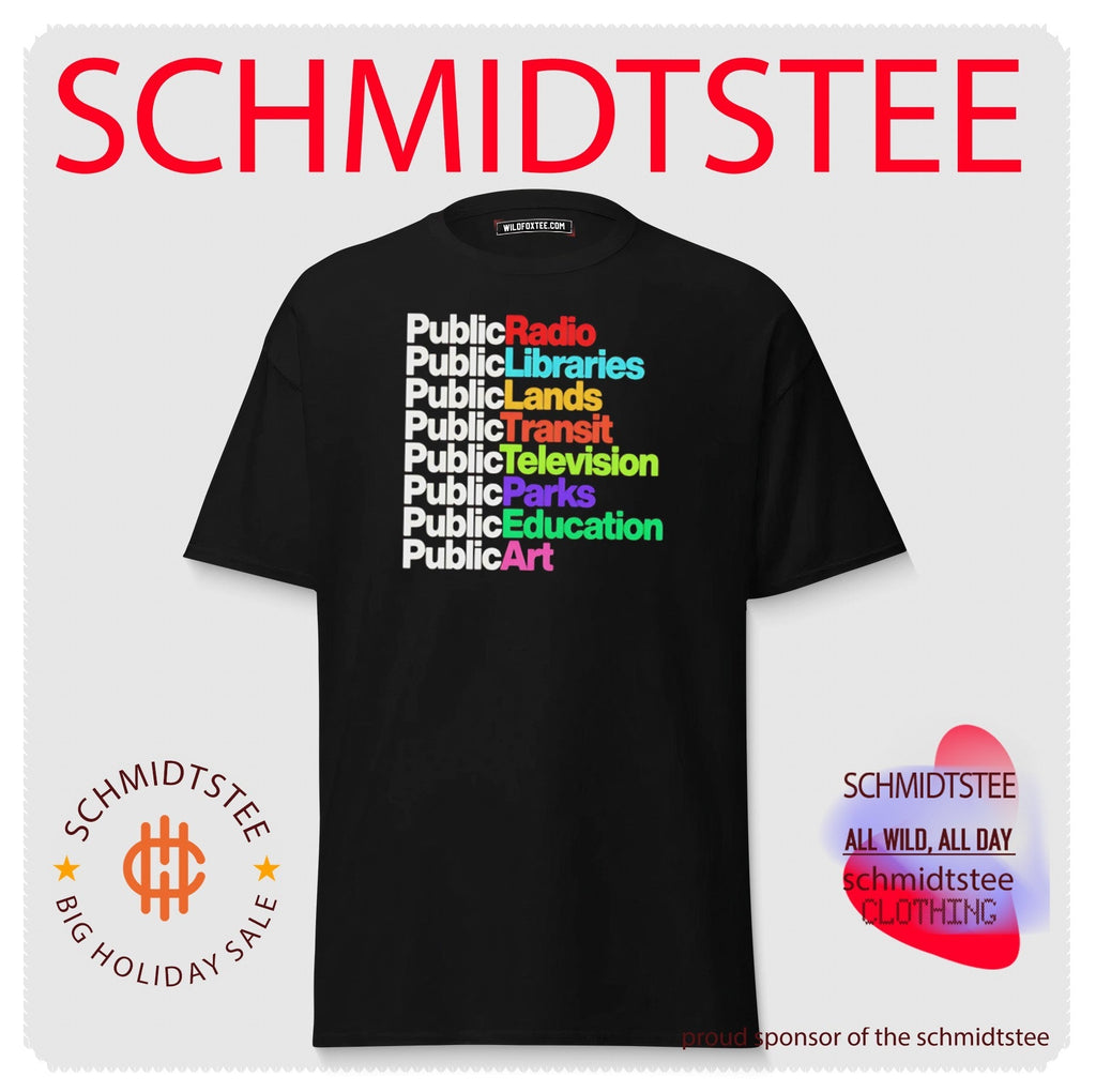 Public Radio Libraries Lands Transit Television Parks Education Art shirt Unisex
