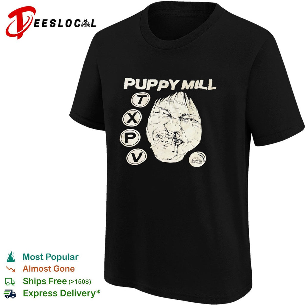 Puppy Mill TXPV Power Violence Rainbow Coalition Face shirt Unisex