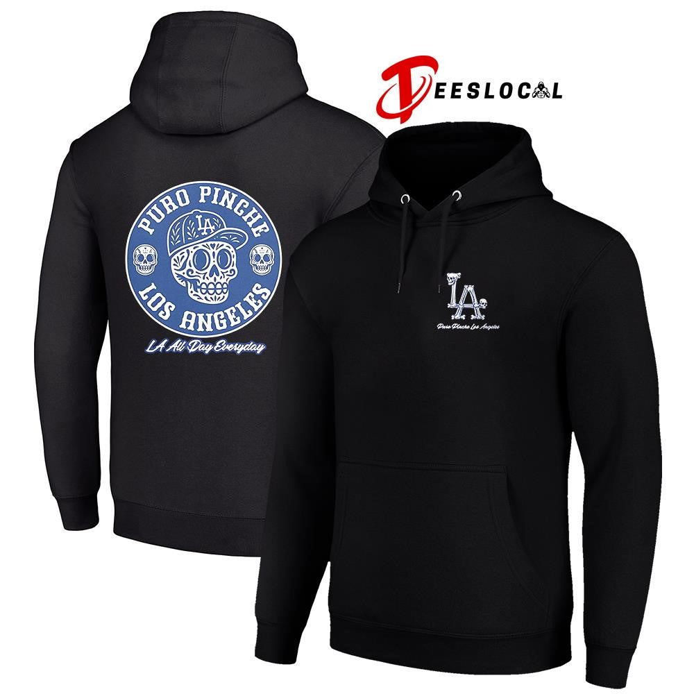 Puro Pinche Los Angeles Dodgers all day everyday skull shirt Unisex