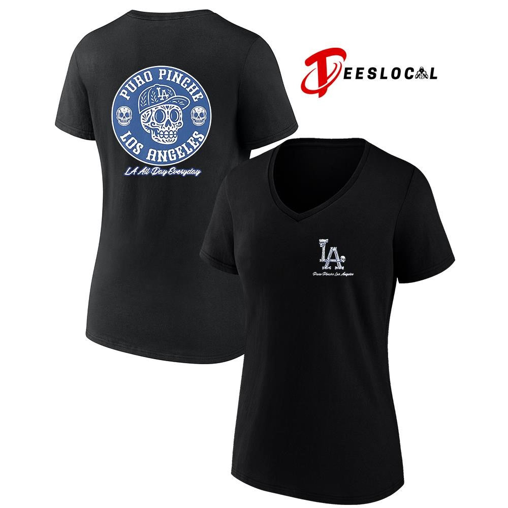 Puro Pinche Los Angeles Dodgers all day everyday skull shirt Unisex