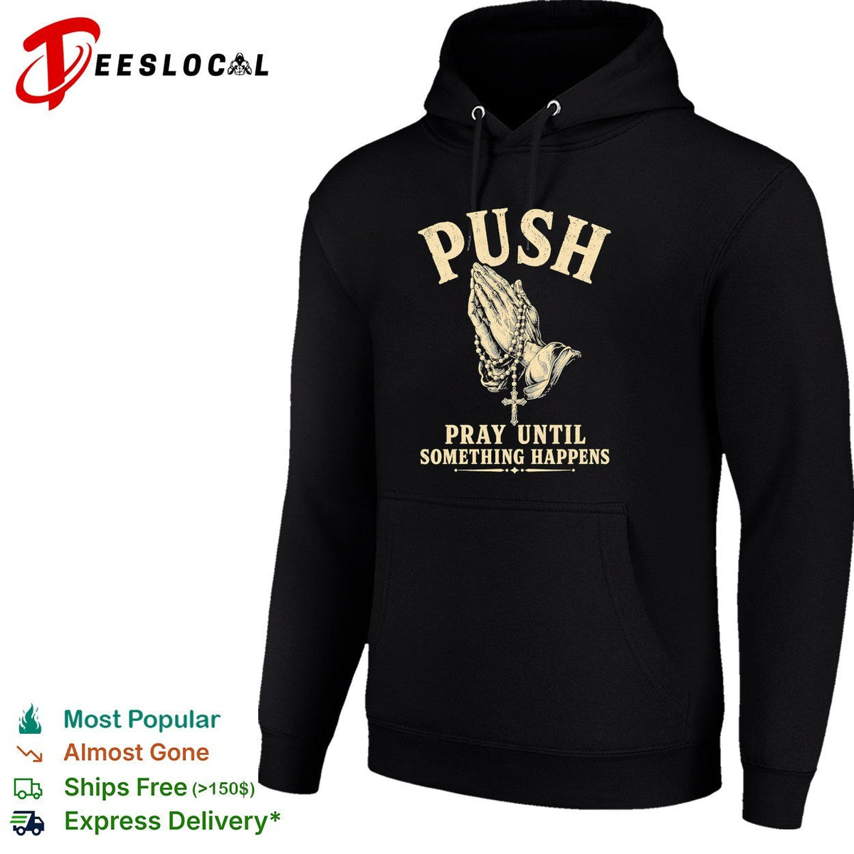 Push Pray Until Something Happens Faith Religious Prayer Christian Prayer shirt Unisex