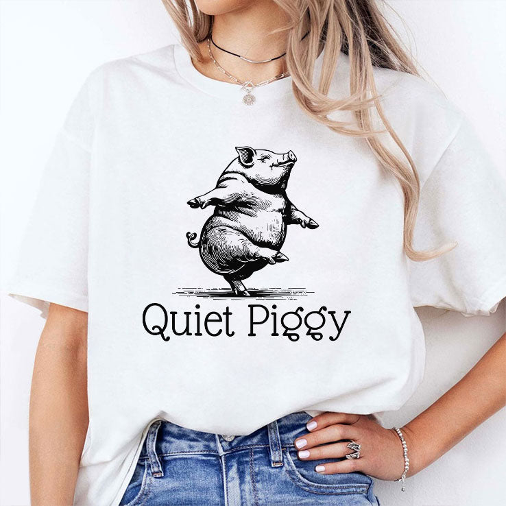 Quiet Piggy Donald Trump T Shirt Unisex