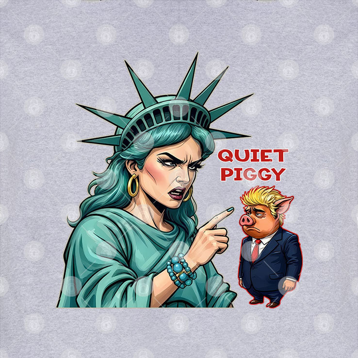 Quiet Piggy Liberty T Shirt Unisex