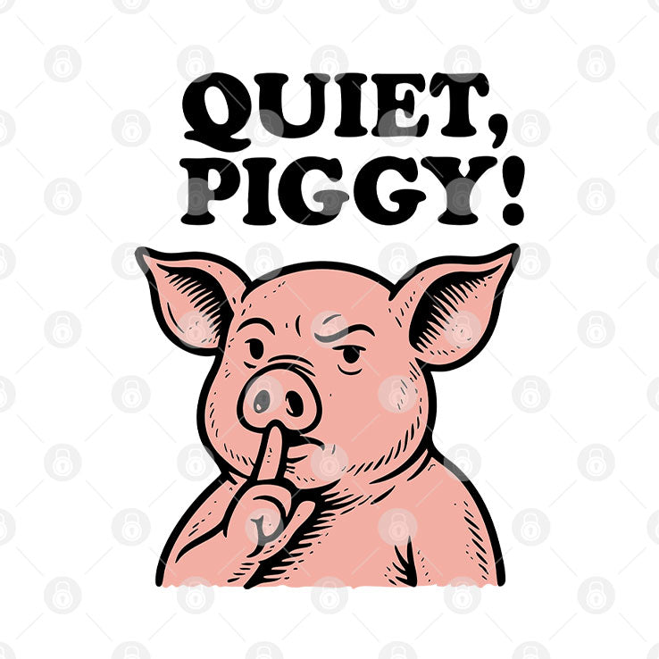 Quiet Piggy Satirical Trump T Shirt Unisex
