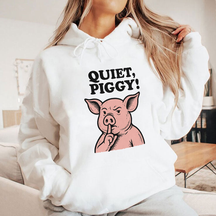Quiet Piggy Satirical Trump T Shirt Unisex