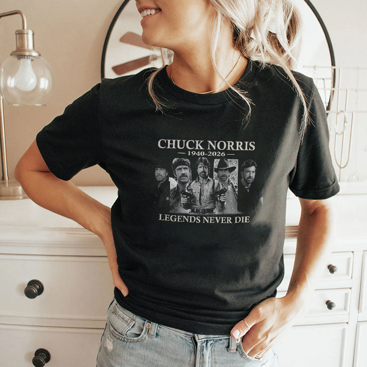 RIP Chuck Norris 1940 2026 Legends Never Die Shirt Unisex